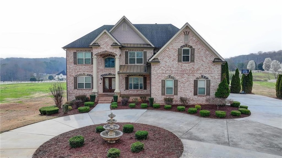 Craftsman house with french doors, brick siding, r