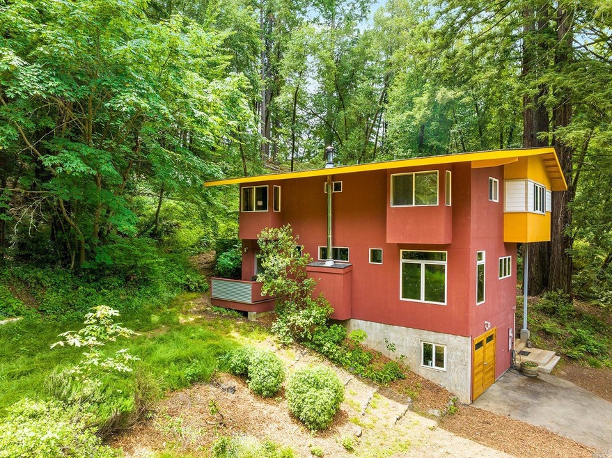 Custom, contemporary home surrounded by nature.