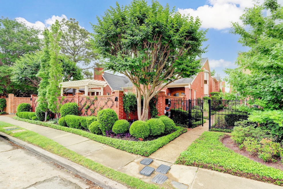 Beautifully landscaped community entrance