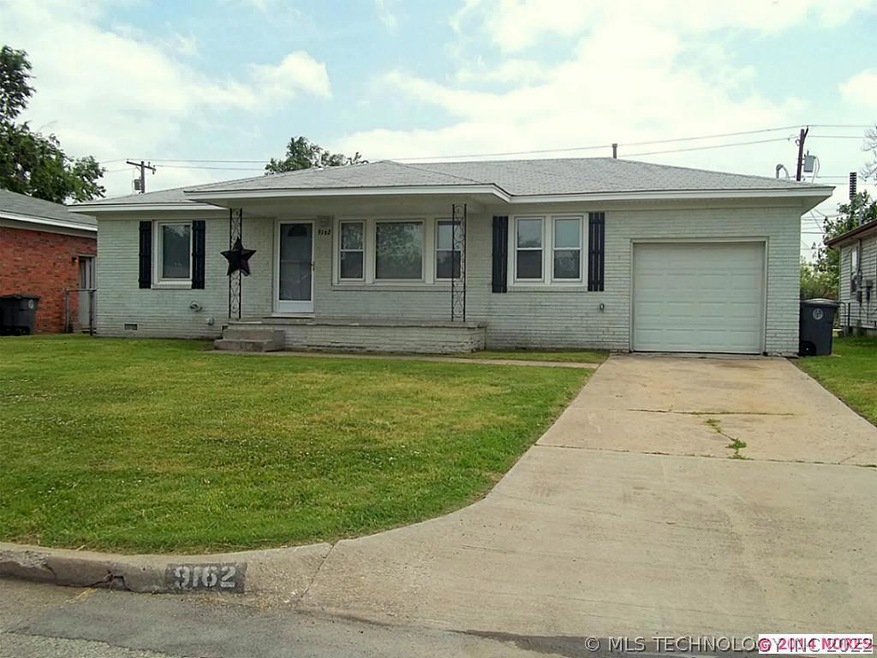 Front View of House -  One-Car garage, with storag