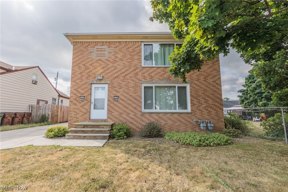 View of front of home with a front yard