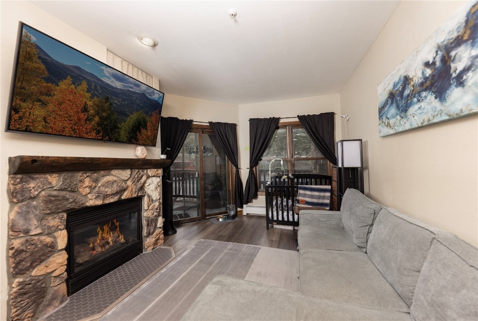 Cozy living space with walk out patio