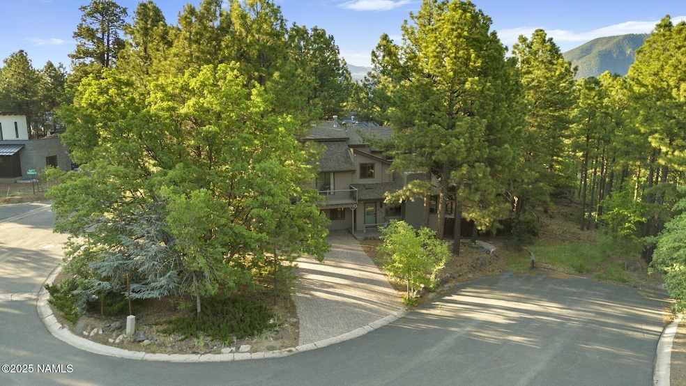 Home nestled in the trees
