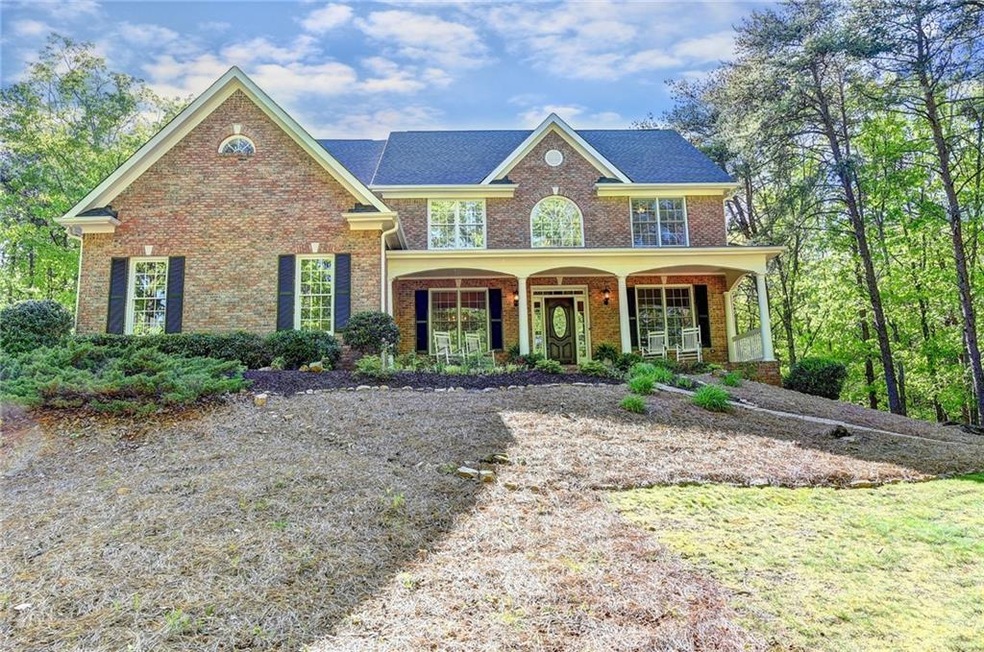 High on  hill overlooking the private wooded lot! 