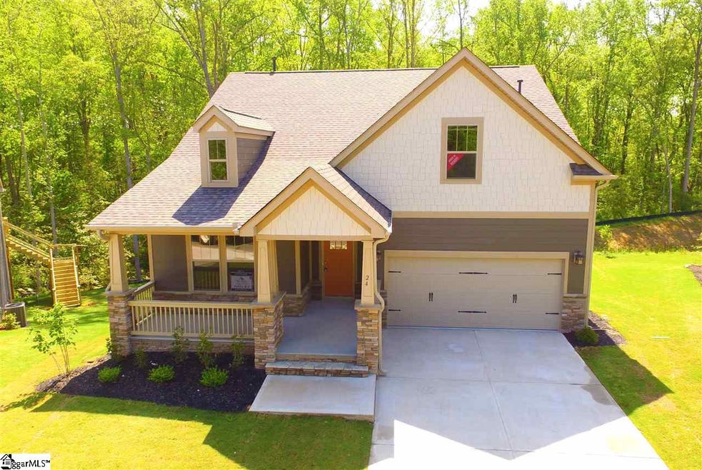 Craftsman style, single story home with a huge bon