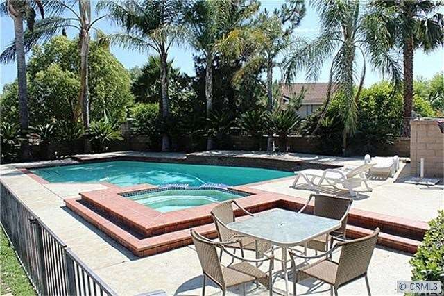 GATED POOL AND SPA AREA.