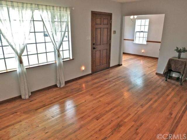 Beautiful refinished hardwood floors in the living