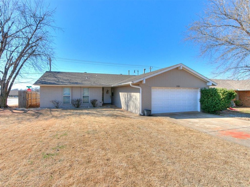 Single story home featuring a garage