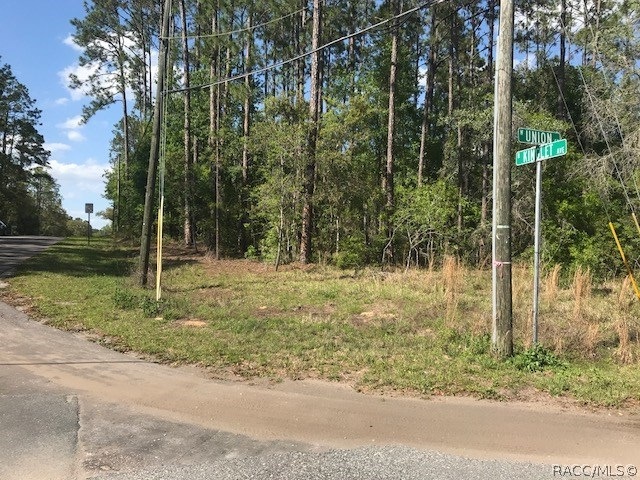 Corner view of lot, with access possible off of Ki
