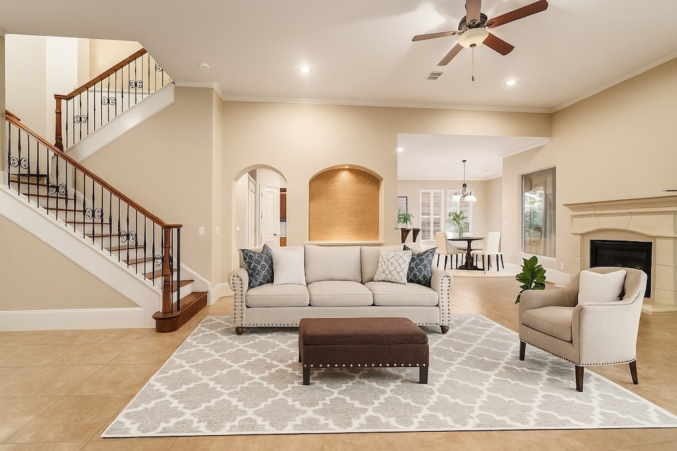 Welcome home to 4222 Stonebrook Lane! This beautiful open concept house awaits. This photo has been digitally staged.