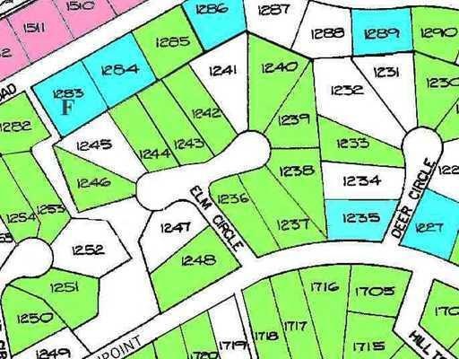 Plat Map. 1247 Elm Circle is...
