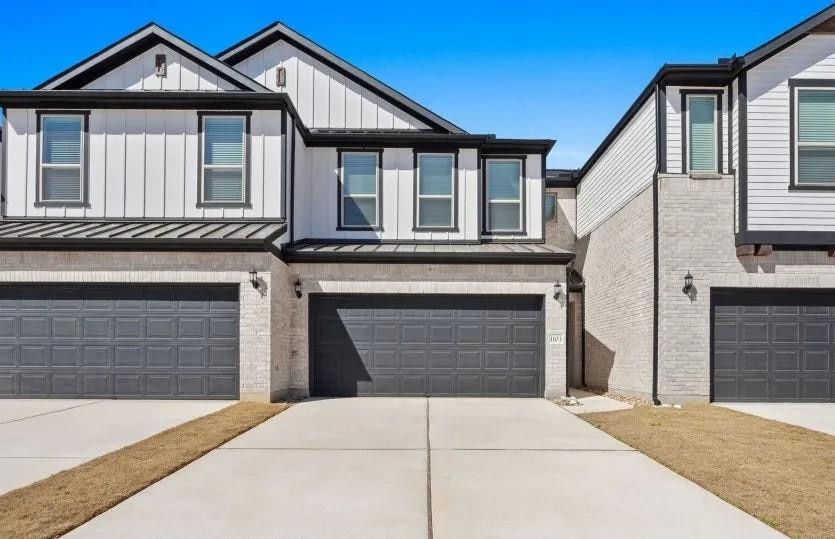 Multi unit property with a garage, concrete drive