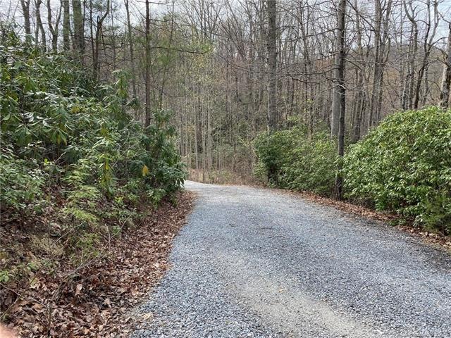 Gentle gravel drive into homesite.