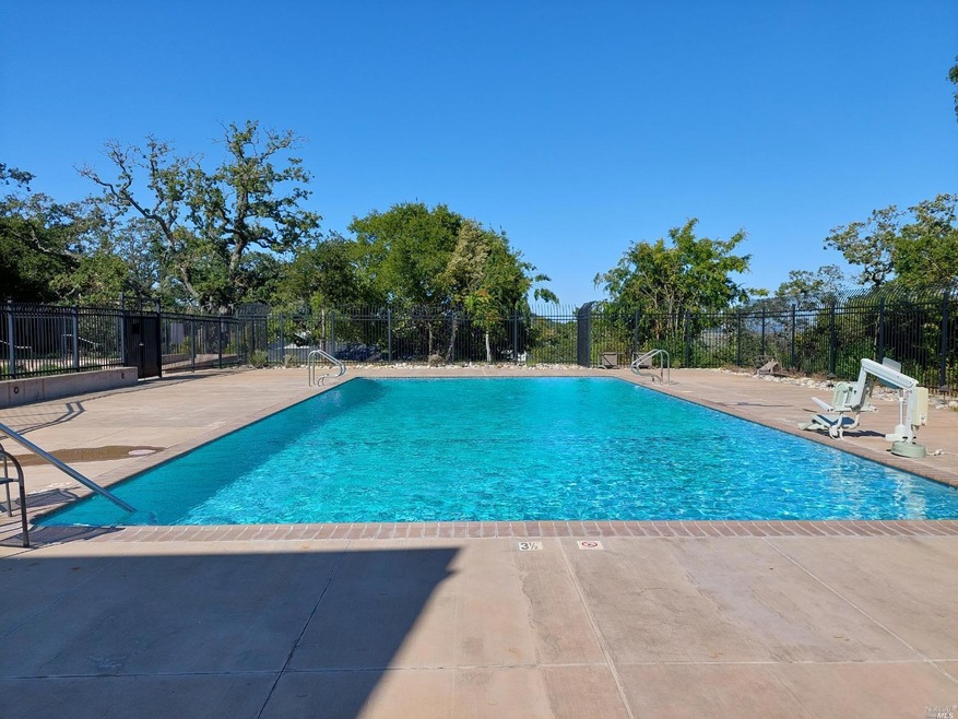 Sparkling pool with plenty of recreation room