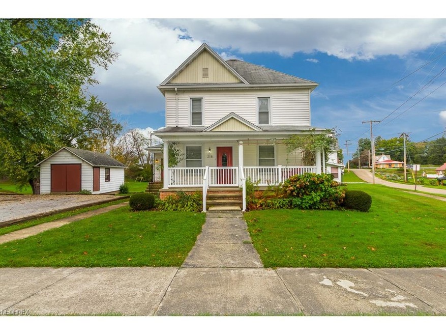 Front with large porch