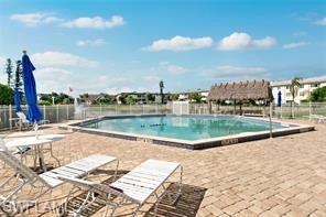 View of pool with a patio area