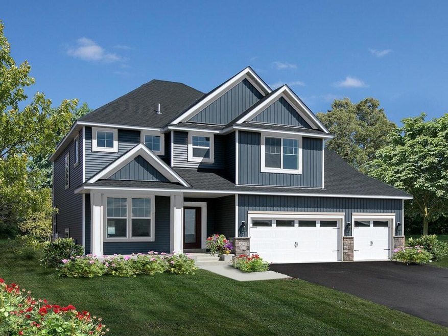 Rendering of model home-same plan