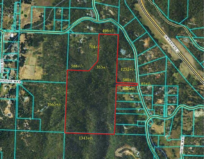 Aerial Map showing Approx Lines