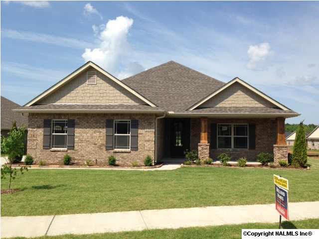 Front view, full brick with Hardi Board in Gables, full sod, sprinkler system with separate meter, Breland homes just won Platinum Award for being MOST energy efficient Builder in Madison County