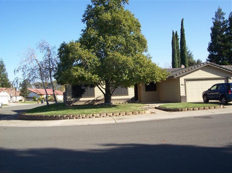Front view of home.  Extra large corner lot.