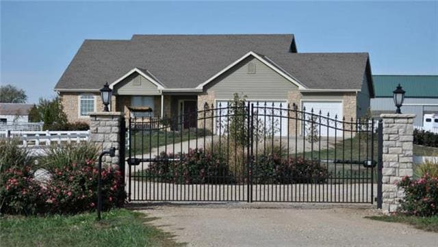 Lovely gated 16 acre horse property on blacktop!  