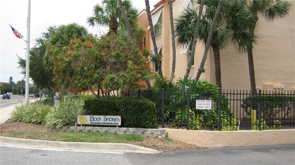 Entrance to gated Boca Shores