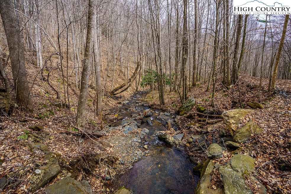 Idyllic stream running through property