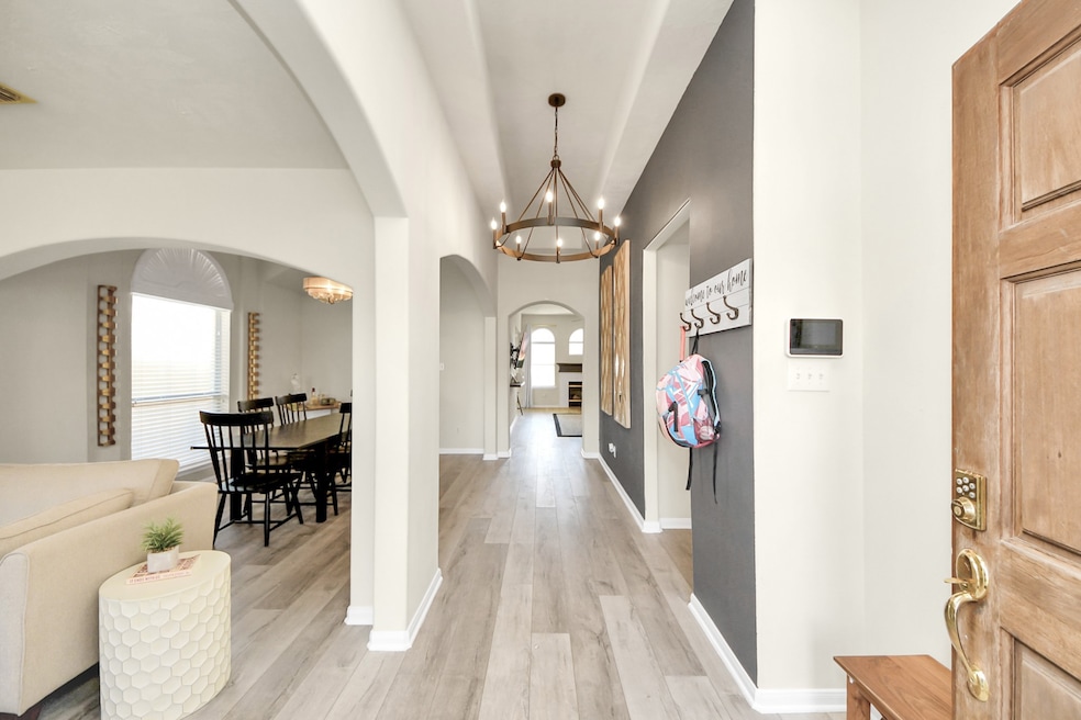 Gorgeous modern feel with accent walls.