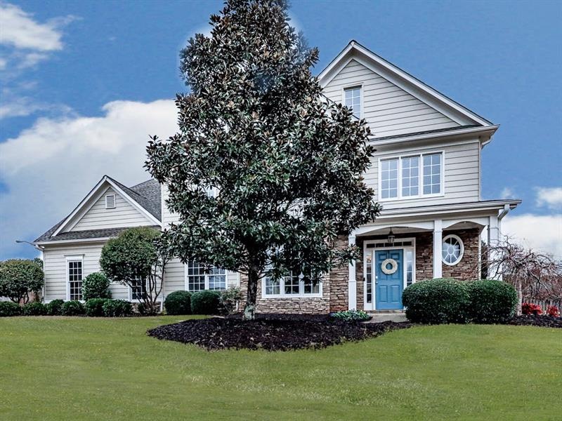 House sits on a level corner lot and has freshly p