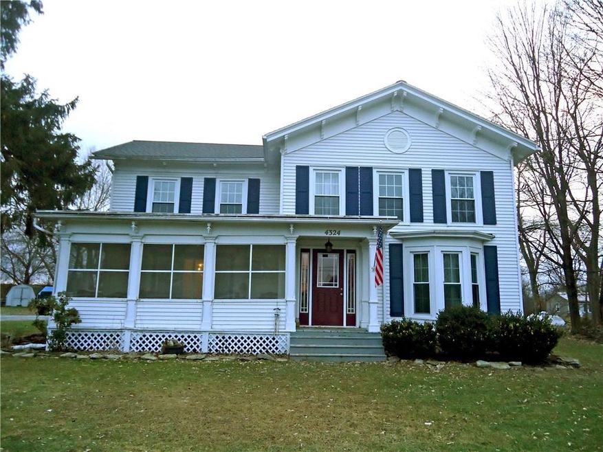 Front entry with screened porch for seasonal enter