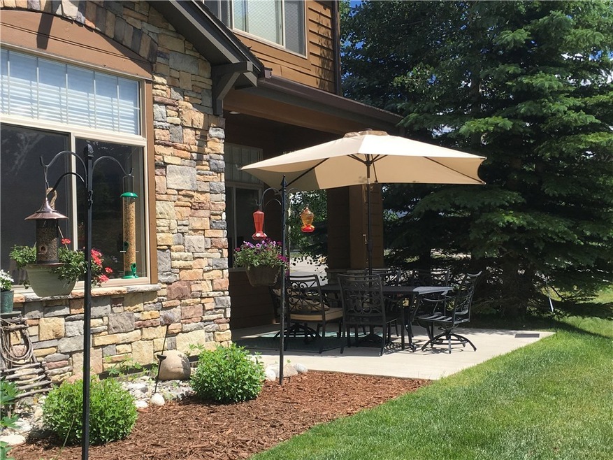Beautiful back patio in the summer