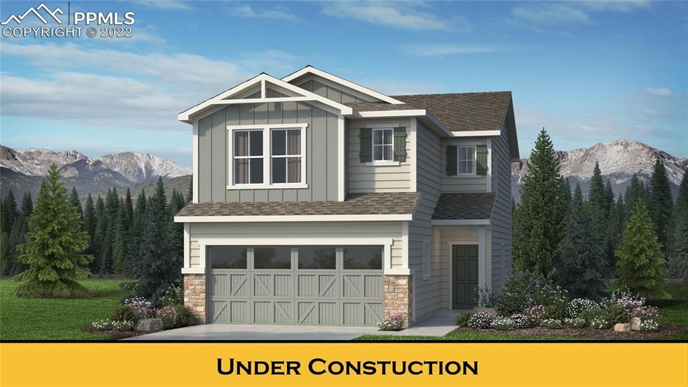 Farmhouse elevation. Actual exterior colors may va