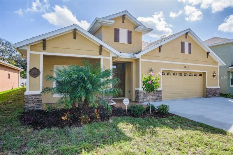 Front of house with beautiful landscaping