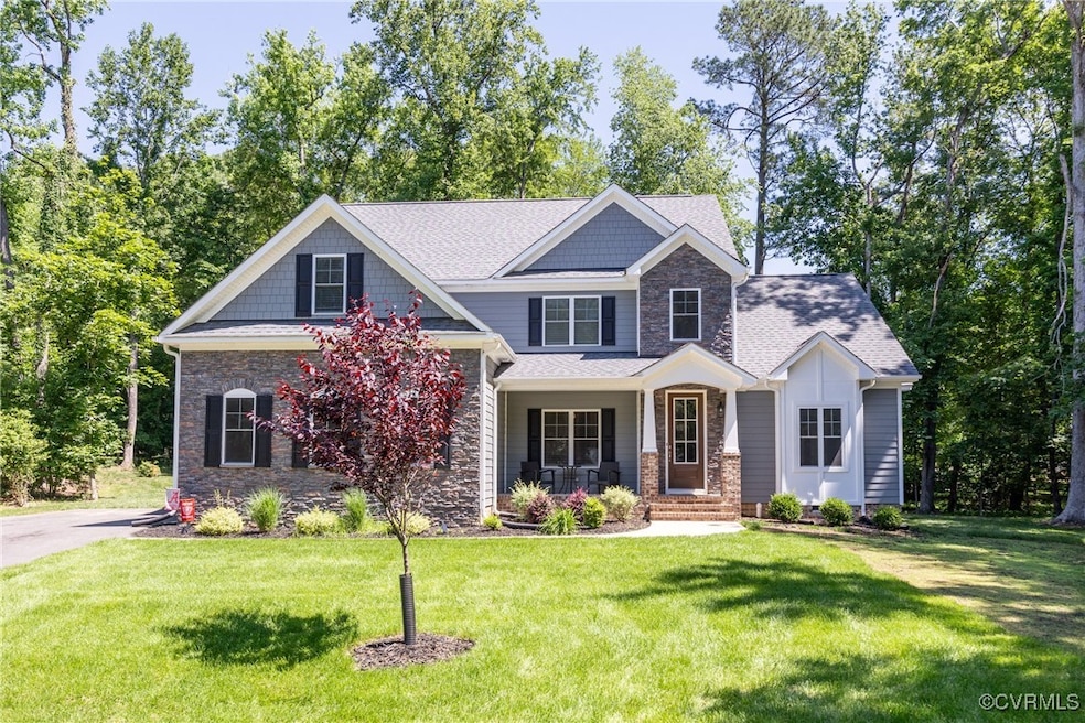 Beautiful Stone and Hardie Veneer, new sod, irriga