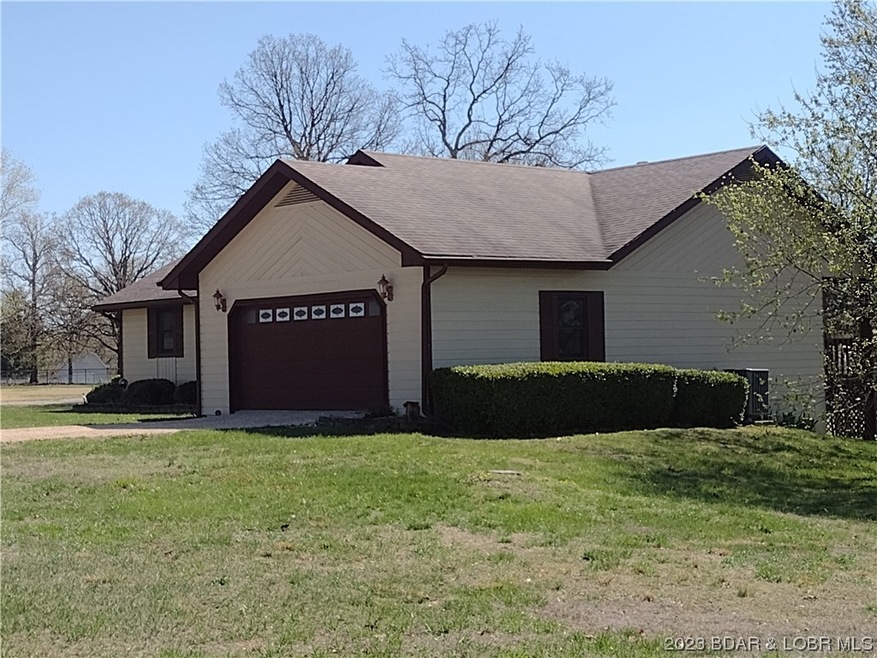 Ranch home with 2 car attached garage.