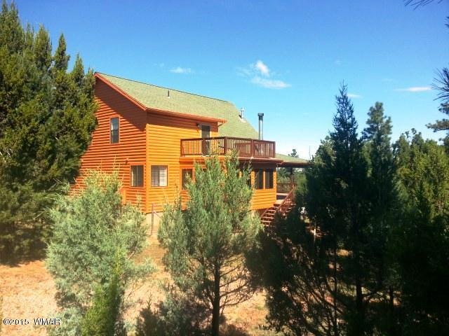 Home nestled in trees