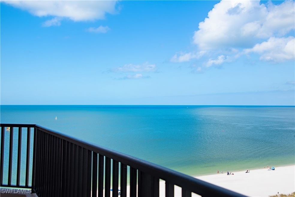 Endless water views of Marco Island's white sandy beach and Gulf of Mexico.