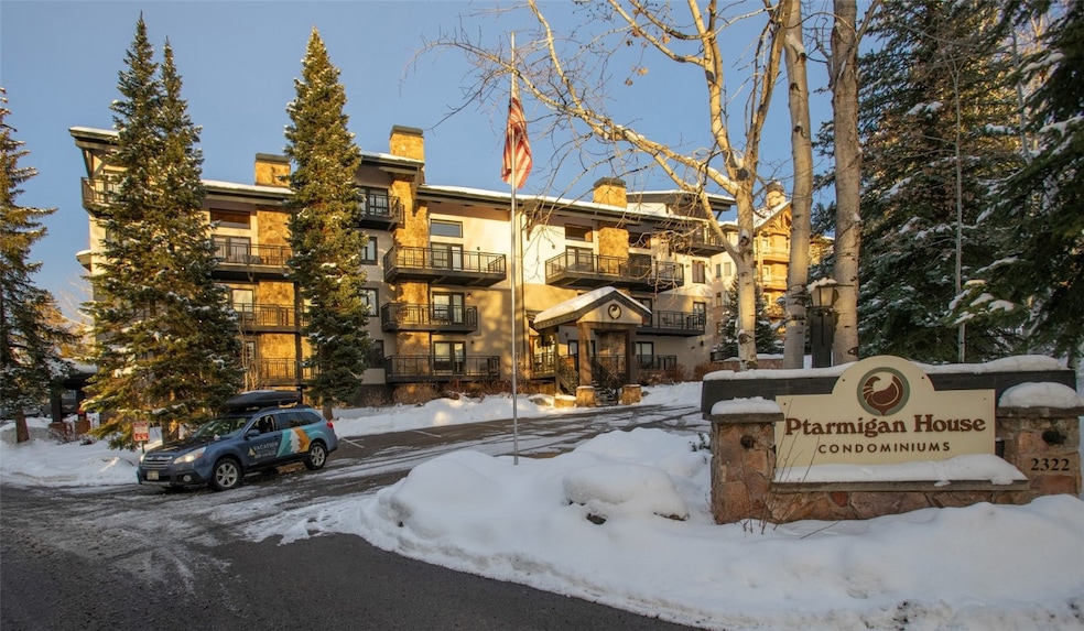 View of snow covered property