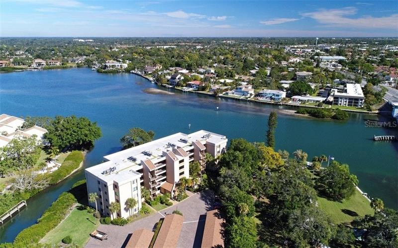 Aerial view of community and Intracoastal Waterway