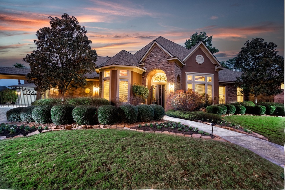 Front elevation twilight photo