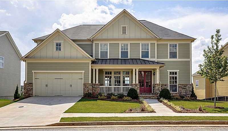 Exterior Front. Beautiful stacked stone accent on 