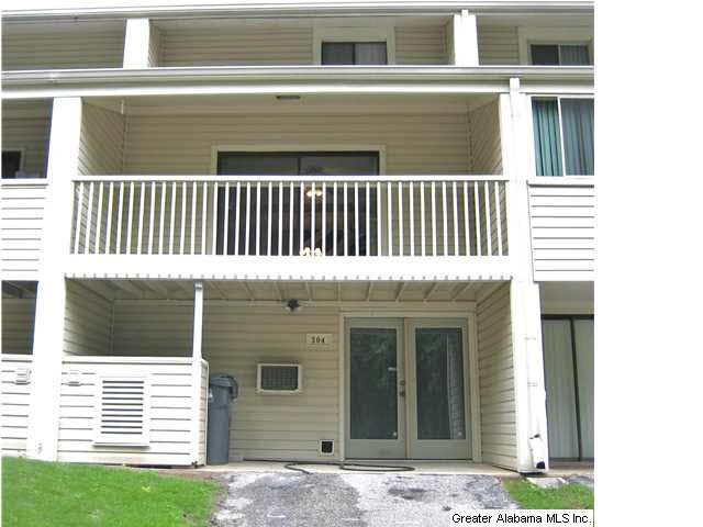 View from the basement entry.   Covered Balcony