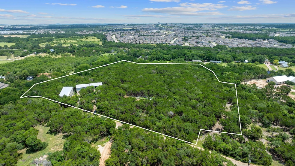 Aerial view of property's location with property 