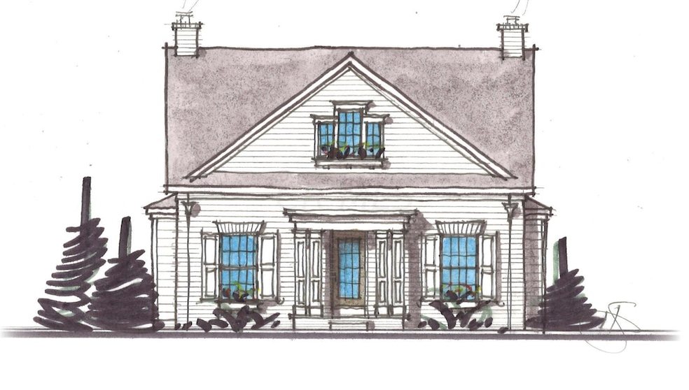 Drawing of Exterior Front