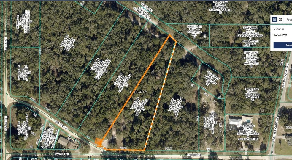 2.52 Acres Shown Aerial View Of Lot