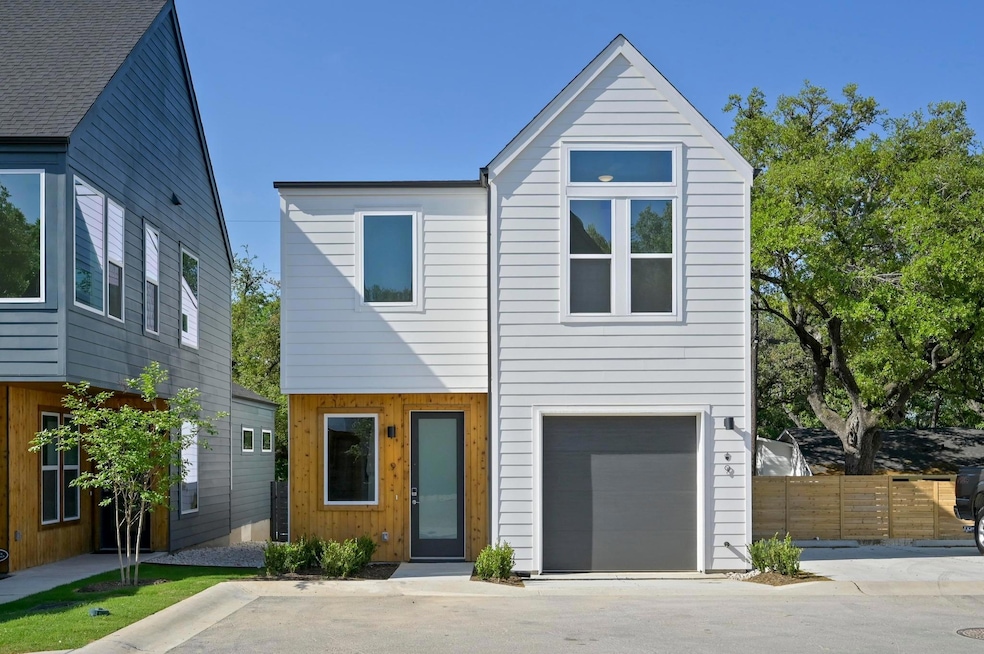 Contemporary house featuring an attached garage a