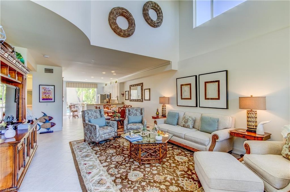 View from living room to dining area and kitchen