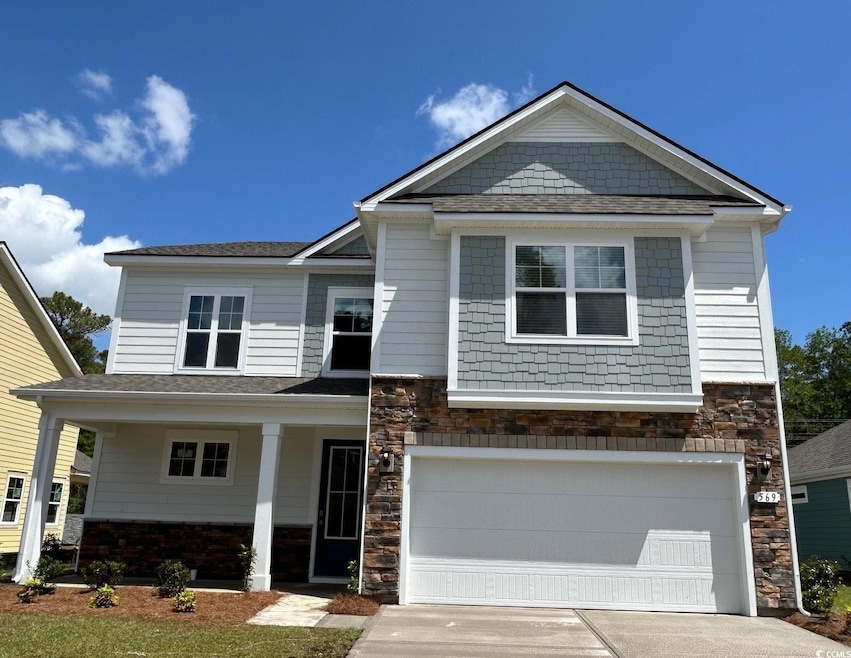 Craftsman-style house with central air condition u