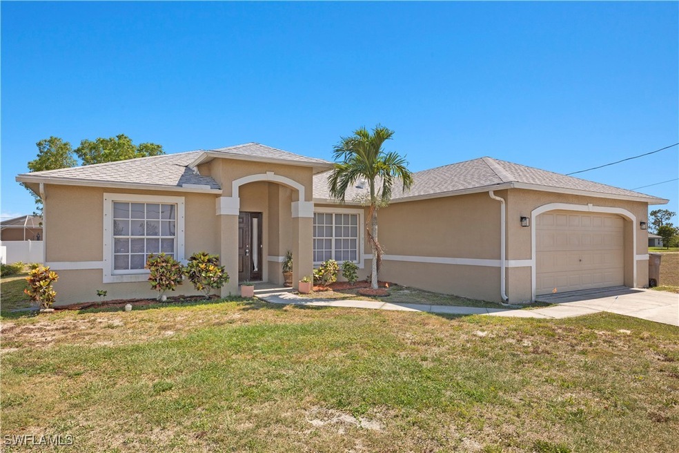 Side view of front of property