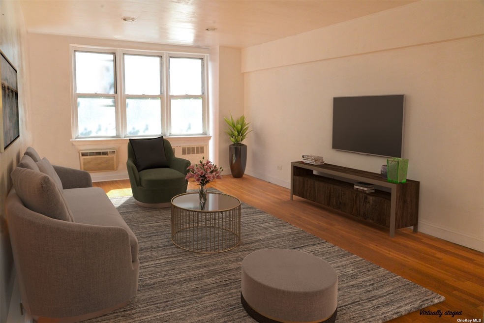 Virtually staged living room